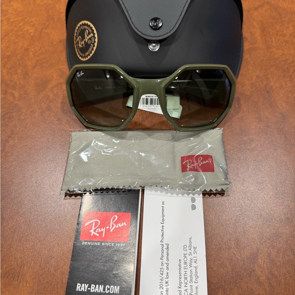 Ray-Ban Hexagonal Olive Sunglasses
